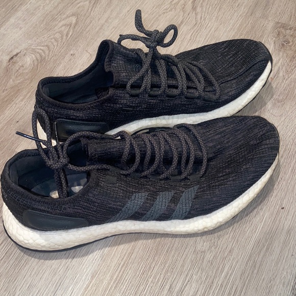 Adidas Grey/Black PureBOOST Sneakers - Picture 1 of 4